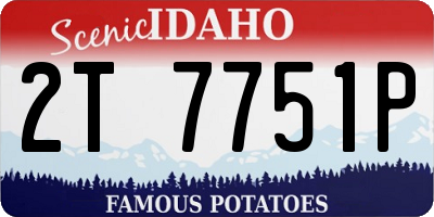ID license plate 2T7751P