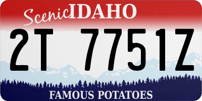 ID license plate 2T7751Z
