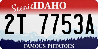 ID license plate 2T7753A