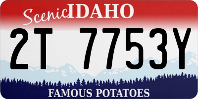 ID license plate 2T7753Y