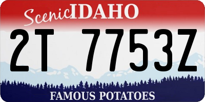 ID license plate 2T7753Z