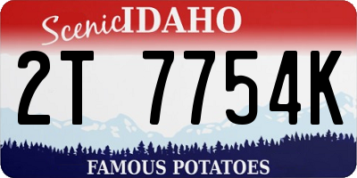 ID license plate 2T7754K