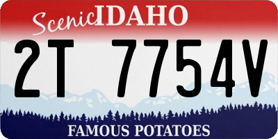 ID license plate 2T7754V