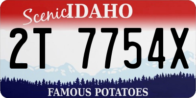 ID license plate 2T7754X