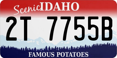 ID license plate 2T7755B