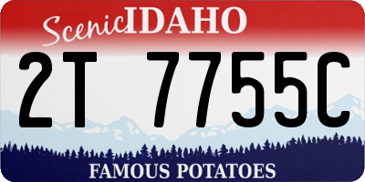 ID license plate 2T7755C