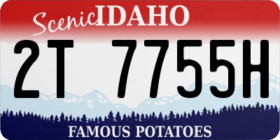 ID license plate 2T7755H