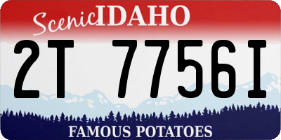 ID license plate 2T7756I