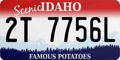 ID license plate 2T7756L