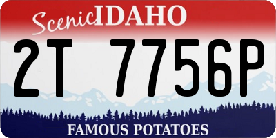 ID license plate 2T7756P