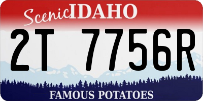 ID license plate 2T7756R