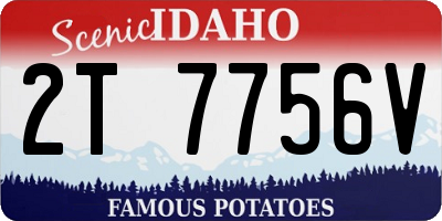 ID license plate 2T7756V