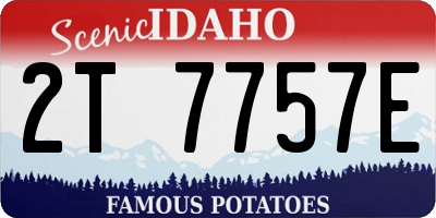 ID license plate 2T7757E