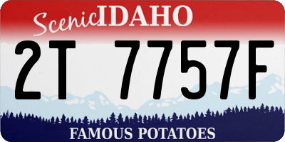ID license plate 2T7757F