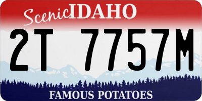 ID license plate 2T7757M