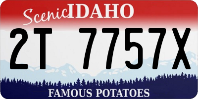 ID license plate 2T7757X