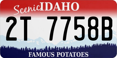 ID license plate 2T7758B