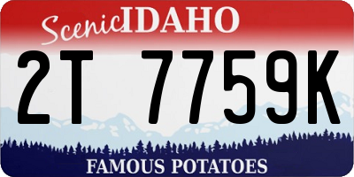 ID license plate 2T7759K