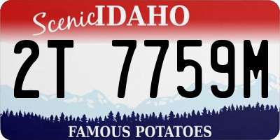 ID license plate 2T7759M