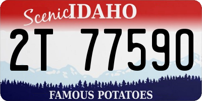 ID license plate 2T7759O