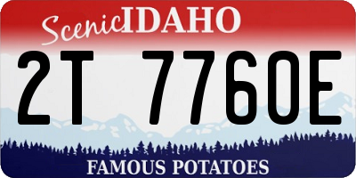 ID license plate 2T7760E