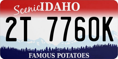 ID license plate 2T7760K