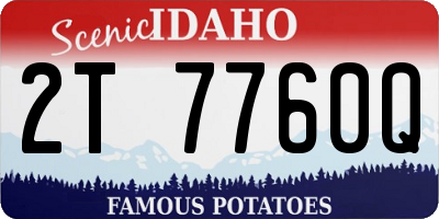 ID license plate 2T7760Q