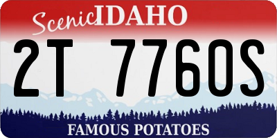 ID license plate 2T7760S