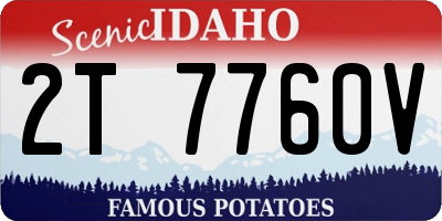 ID license plate 2T7760V