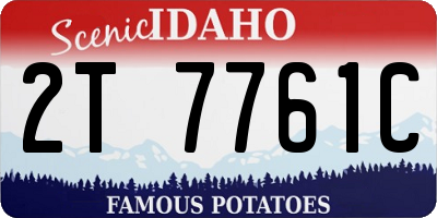 ID license plate 2T7761C