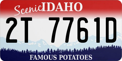 ID license plate 2T7761D