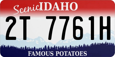 ID license plate 2T7761H