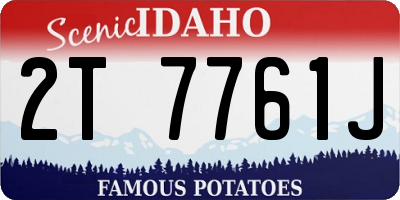ID license plate 2T7761J