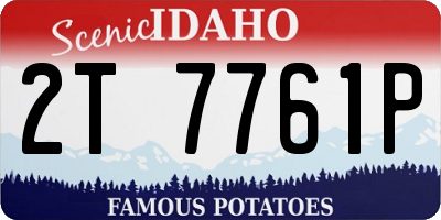 ID license plate 2T7761P
