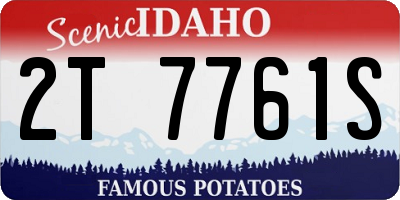 ID license plate 2T7761S