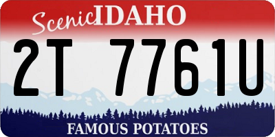 ID license plate 2T7761U