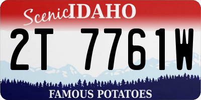 ID license plate 2T7761W