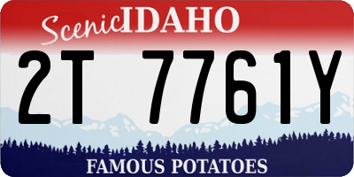 ID license plate 2T7761Y
