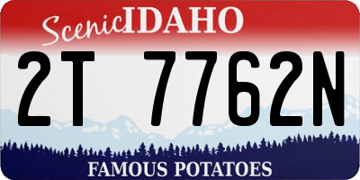 ID license plate 2T7762N