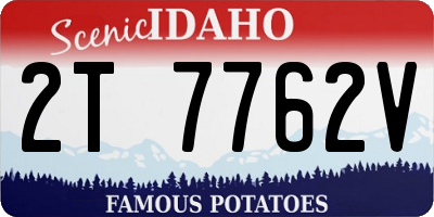 ID license plate 2T7762V