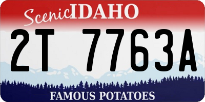 ID license plate 2T7763A