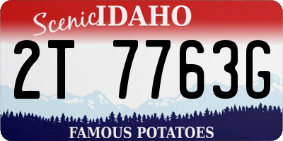 ID license plate 2T7763G
