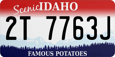 ID license plate 2T7763J
