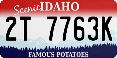 ID license plate 2T7763K