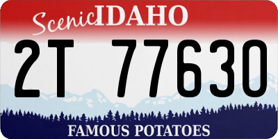 ID license plate 2T7763O