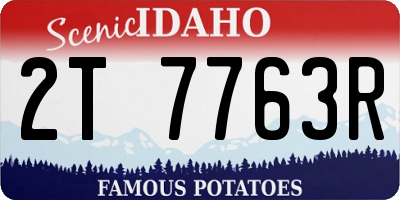 ID license plate 2T7763R