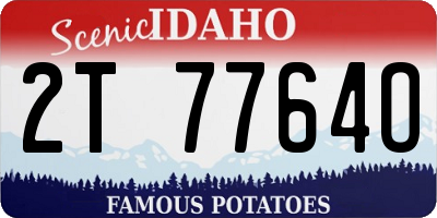 ID license plate 2T7764O