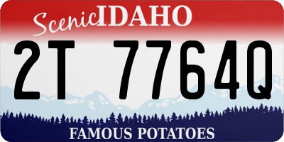 ID license plate 2T7764Q