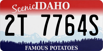 ID license plate 2T7764S