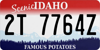 ID license plate 2T7764Z